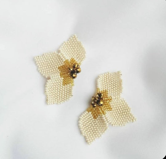 White Phalaenopsis Earrings