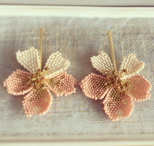 Coral Phalaenopsis Earrings