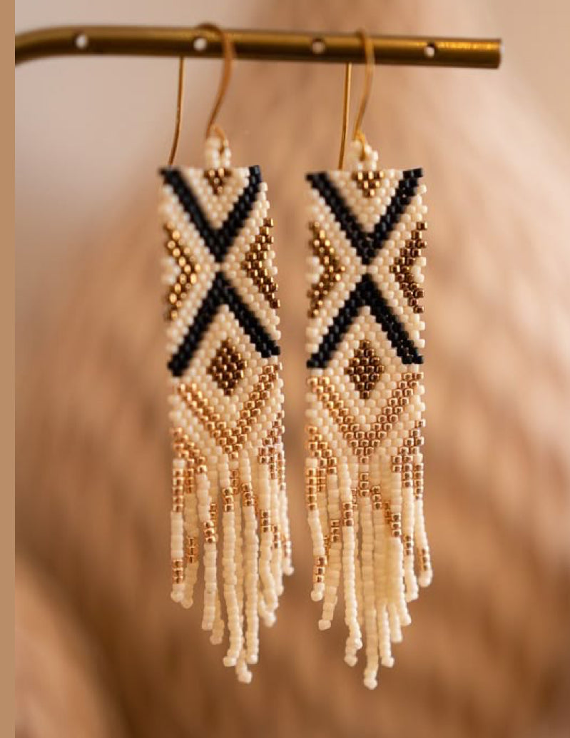 Geometric Flecos  Earrings