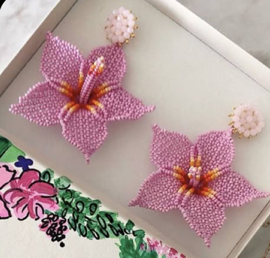 Pink Sunset Phalaenopsis Earrings