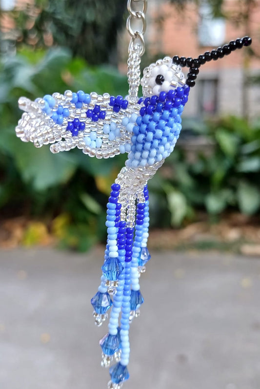 Winter Hummingbird Keychain