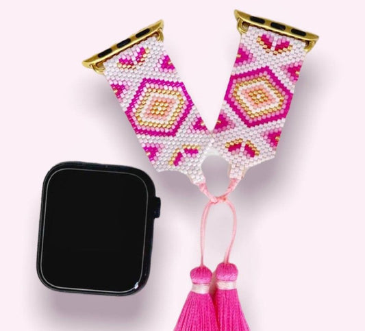 Pink Geometric Wristwatch