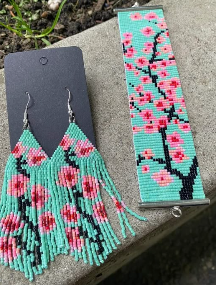 Cherry Blossom Aquamarine Set